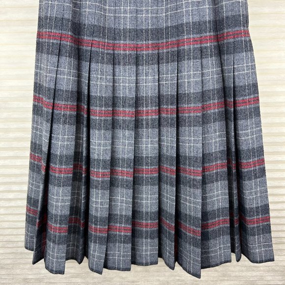 Vintage Pendleton Academia Preppy Plaid Wool Pleated Skirt Country Quiet Luxury - Picture 5 of 14